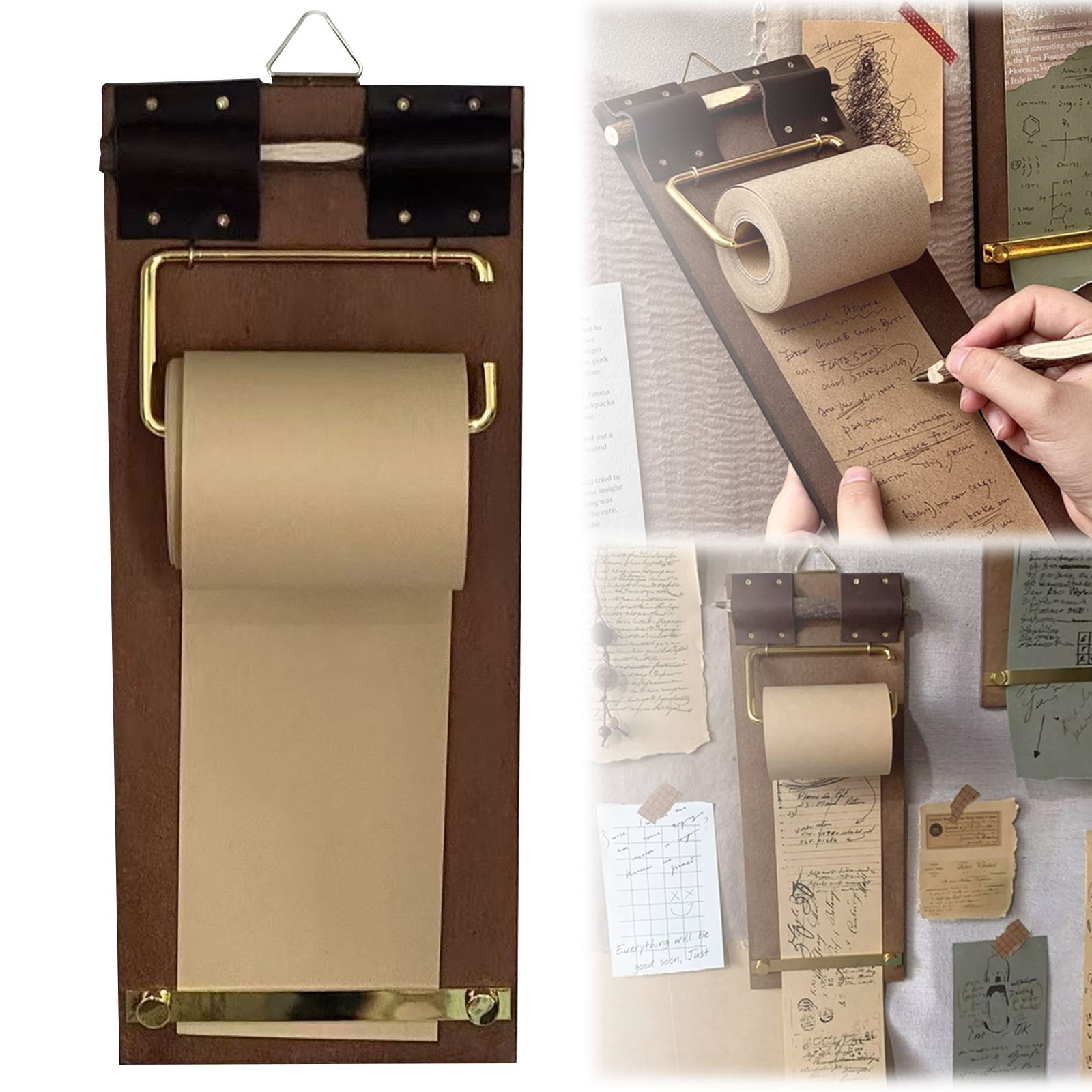 Vintage Clipboard Kraft Notebook Set – Retro Hanging Writing Pad ...