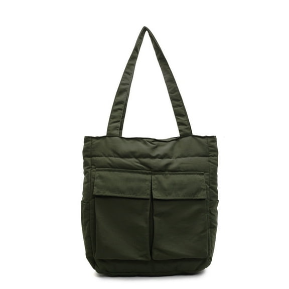 Vintage Cloth Bag, Large Capacity Carry-on Shoulder Bag, Casual Travel Bag for Men and Women, Korean-style Workwear Style Nylon Cloth Tote Bag