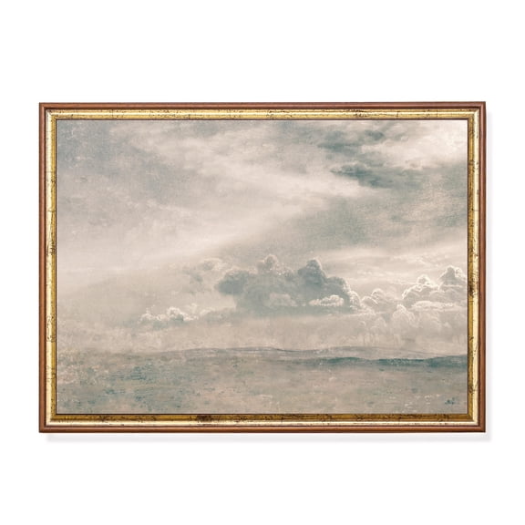 Vintage Cloud Antique Sky Art Poster Home Decor, 8x12 UNFRAMED