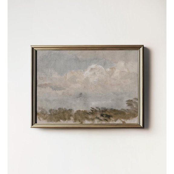 Vintage Cloud Neutral Muted Country Farmhouse Wall Decor