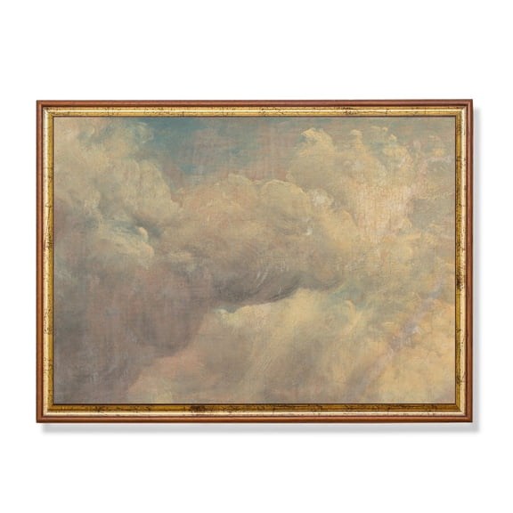 Vintage Cloud Romantic Pastel Sky Art Home Decor, 8x12 UNFRAMED