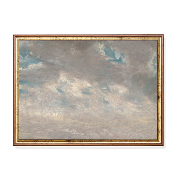 Vintage Cloud Study Poster Antique Sky Home Decor UNFRAMED Poster, Wall Art for Decor, Present, 24x36