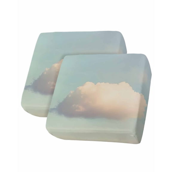 Vintage Clouds Sofa Couch Cushion Covers Washable, Removable Stretchable Sectional Couch Covers, Retro Modern Nature Sky Landscape Slipcovers for L & T Shape Sofa Furniture Protector S Size 2 pcs