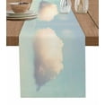 thumbnail image 1 of Vintage Clouds Table Runner 60 Inches, Retro Modern Nature Sky Landscape Bed Runner Dresser Scarves Tabletop for Indoor Outdoor Parties/Ceremony/Banquet, 13" x 60", 1 of 8
