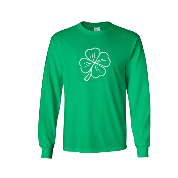 Vintage Clover Patricks Day Gift Sarcastic Humor Novelty Men's Long Sleeve Shirts