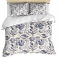 thumbnail image 1 of Vintage Coastal Bedding 3 Piece Duvet Cover Set Twin Size, Blue Grey Starfish Shell Conch Soft Microfiber Comforter Cover with Zipper Closure & Pillowcases, Wrinkle & FadeResistant Quilt Cover, 1 of 9