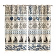 thumbnail image 1 of Vintage Coastal Kitchen Curtains Window Panels, Beach Nautical Seahorse Shell Anchor Insulated Window Treatment Curtain, Grommet Curtains for Bedroom/Living Room/Bathroom, 2 Piece 42"Wx63"L, 1 of 8
