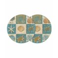 thumbnail image 1 of Vintage Coastal Round Placemats Set of 2 for Dinning Tables,Heat-proof Braided Table Mats 13 Inch,Summer Beach Sea Turtle Shell Starfish Washable Place Mat for Kitchen Restaurant Party Table Decor, 1 of 9