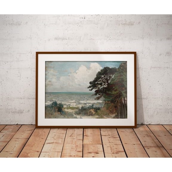 Vintage Coastal, Rustic Beach Art Print Home Decor #436, Unframed Canvas Size 24x36
