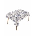 thumbnail image 1 of Vintage Coastal Table Cloth, Blue Grey Starfish Shell Conch Waterproof Tablecloth for Rectangle Tables, Reusable Washable Fabric Table Cover for Restaurant Kitchen Dining Tables 52"x70", 1 of 6