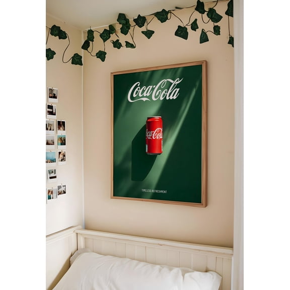 Vintage Coca-Cola Can Poster, Unframed Paper Poster 11x14in