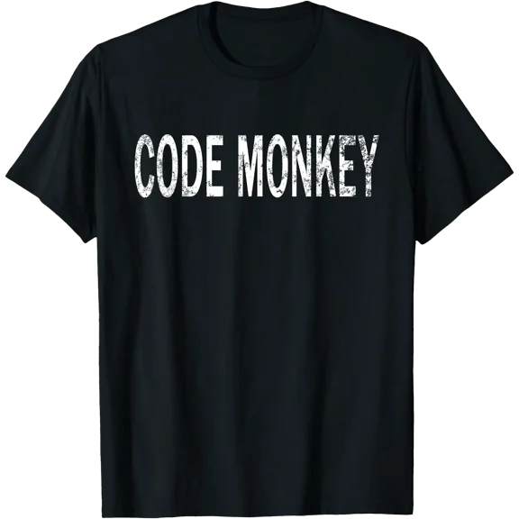 Vintage Code Monkey Distressed Techie Humor T-Shirt