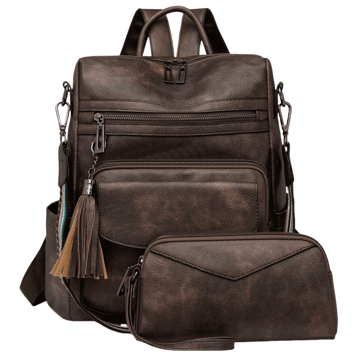 Vintage Coffee Backpack & Pouch Combo - Walmart.com