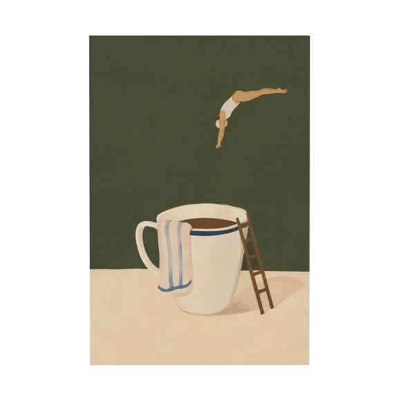 Vintage Coffee Bar Canvas Wall Art Cafe Latte Pancake Kitchen Decor For Dining Room 12*18in