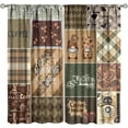 thumbnail image 1 of Vintage Coffee Curtains, Geometry Minimalist Decor, Cute Gnome, Abstract Bean Cup Morden Blackout Treatment for Bedroom & Living Room, 42x54 Inch, 1 of 6