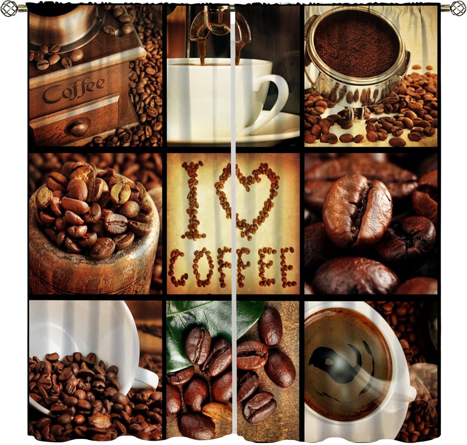 Vintage Embroidery Coffee Curtain