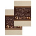 thumbnail image 1 of Vintage Coffee Time Kitchen Dish Towels for Drying Dishes Set of 2, Farmhouse Desserts Beige Burlap Waffle Weave Microfiber Hand Tea Bathroom Towels Quick Dry & Absorbent Towel 15.7x23.6, 1 of 7