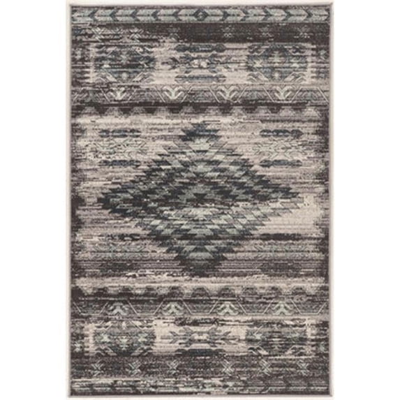 Vintage Collection Aztek Power Loomed Rug - Grey - 5 ft. x 7 ft. 6 in.