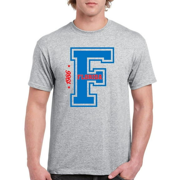 Vintage College Florida T-Shirt Men -Image by Shutterstock, Male x-Large