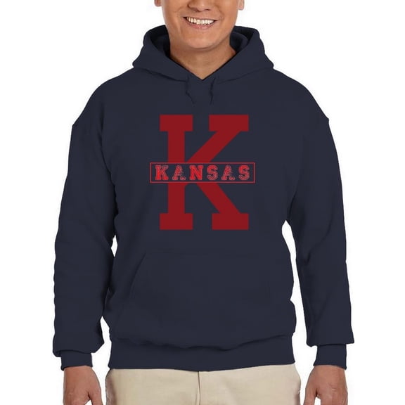 Vintage College Kansas Hoodie Men -Image by Shutterstock, Male 3X-Large