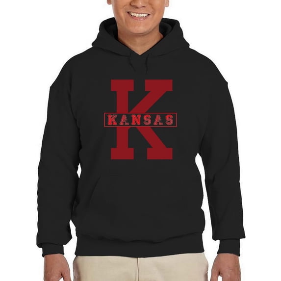 Vintage College Kansas Hoodie Men -Image by Shutterstock, Male 3X-Large