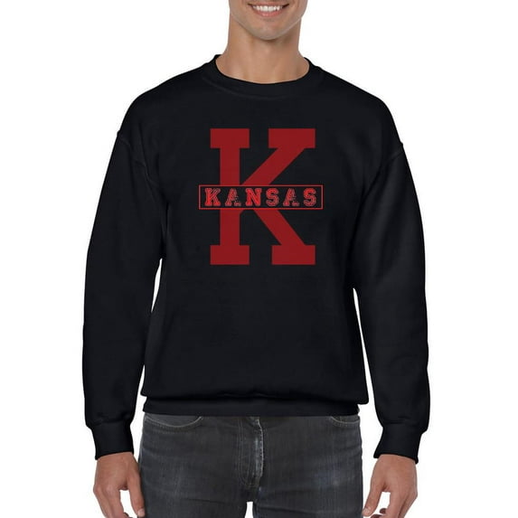 Vintage College Kansas Sweatshirt Men -Image by Shutterstock, Male Small