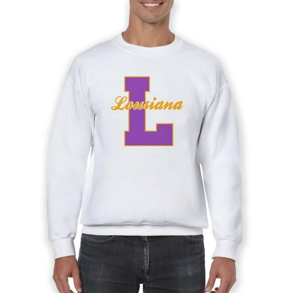 Vintage College Louisiana Sweatshirt Men -Image by Shutterstock, Male 5X-Large