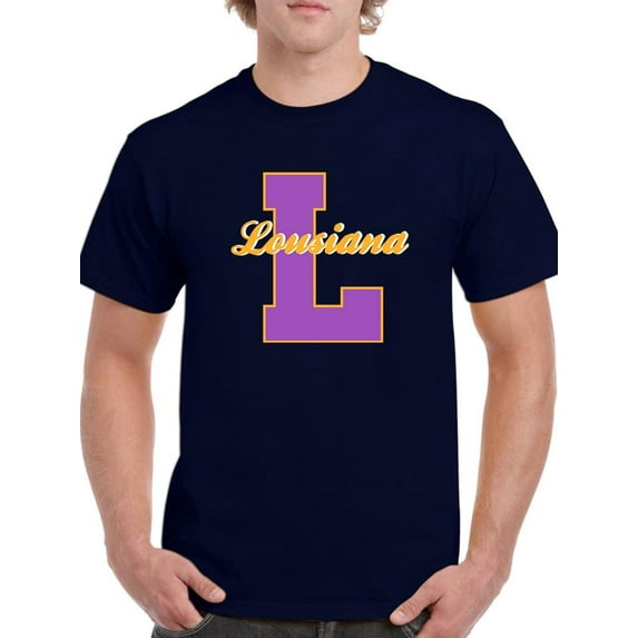Vintage College Louisiana T-Shirt Men -Image by Shutterstock, Male Small