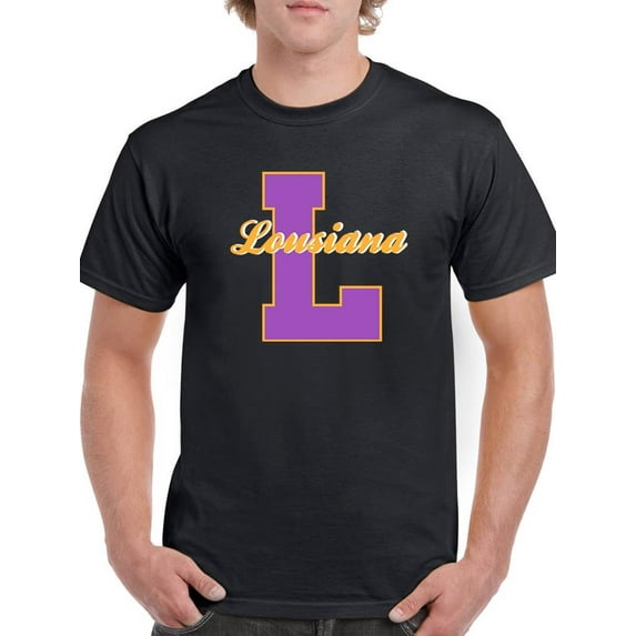 Vintage College Louisiana T-Shirt Men -Image by Shutterstock, Male Small