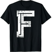 Vintage Collegiate Style Old School Letter F T-Shirt