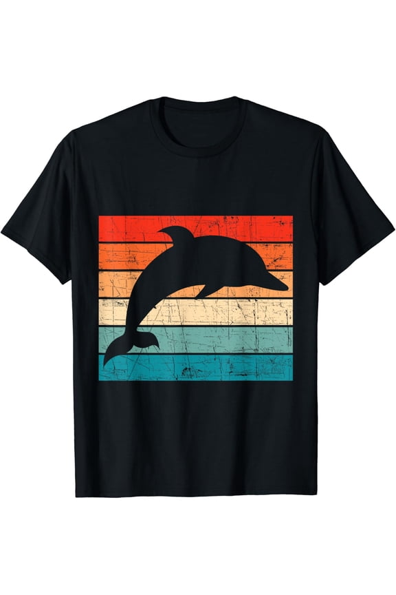 Vintage Color Animal Lover - Dolphin T-Shirt mens t shirt,black,women,funny,misfits,men,journey