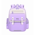 thumbnail image 1 of Vintage Color Block Reflective Polyester Backpack, Large 5 Compartment Bag with Detachable Waist Belt, Lightweight for Daily Night Outdoor School Use, 1 of 8