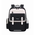 thumbnail image 1 of Vintage Color Block Reflective Polyester Backpack, Large 5 Compartment Bag with Detachable Waist Belt, Lightweight for Daily Night Outdoor School Use, 1 of 8