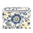 thumbnail image 1 of Vintage Color Blue and Yellow Florals Foldable Storage Bin with Lid and Handle Collapsible Storage Box 16.5 x 12.6 x 11.8 inches, 1 of 7