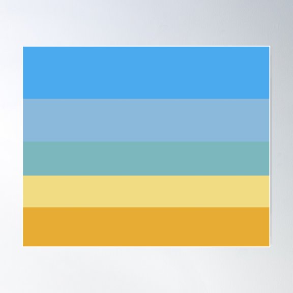 Vintage Color Pattern Poster Wall Art, Modern Wall Decor For Living Room Bedroom, 12x18 UNFRAMED