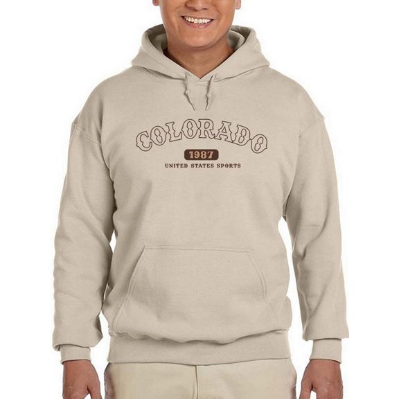 Vintage Colorado 1987 Sports Hoodie Men -Image by Shutterstock, Male x-Large