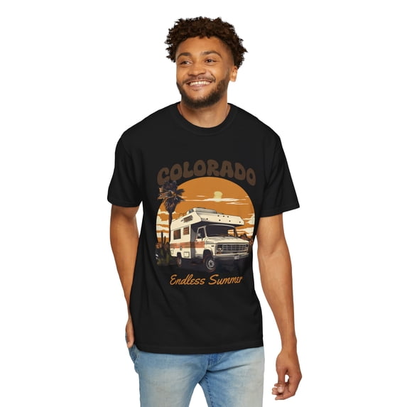 Vintage Colorado Comfort Colors Camping Shirt- Adventure Lover's Gift