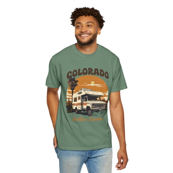 Vintage Colorado Comfort Colors Camping Shirt- Adventure Lover's Gift