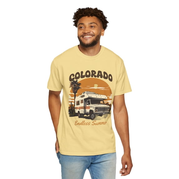 Vintage Colorado Comfort Colors Camping Shirt- Adventure Lover's Gift