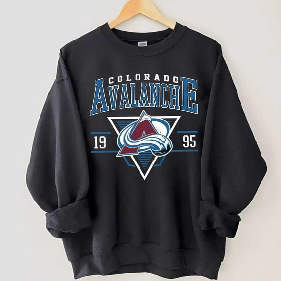 Vintage Colorado Sweatshirt Crewneck, Vintage Avalanche shirt, Colorado Hockey Fan shirt,Black color,size XL