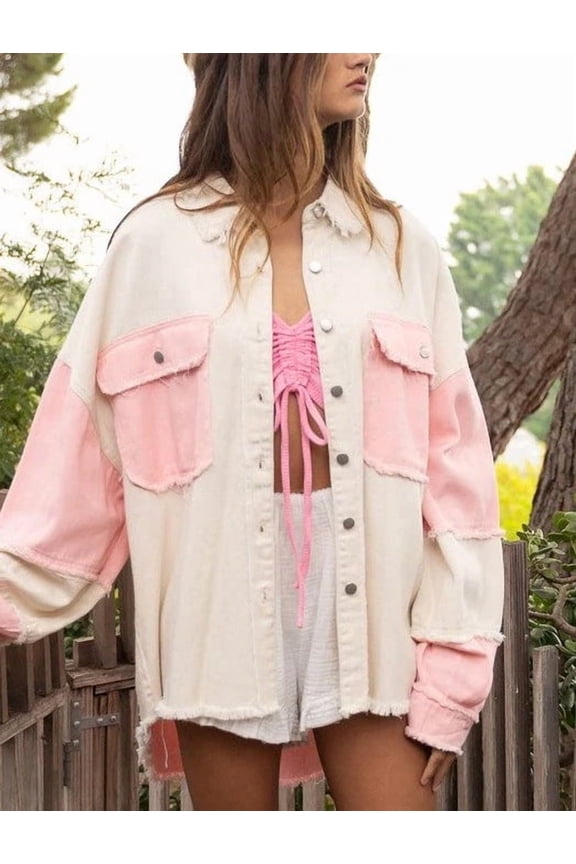 Vintage Colorblock Denim Jacket