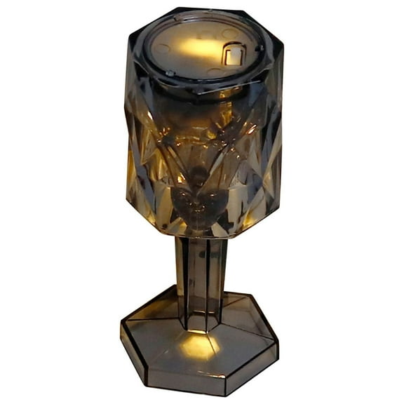 Vintage Colored Acrylic Simulation Glass Table Lamp - European-Style Electronic Small Night Light, Stylish Dining Table Decoration Wind Lamp, Soft Ambient Lighting for Home