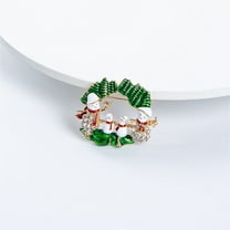 Vintage Colored Christmas Snowman Rhinestone Brooch Pin Wedding Party Jewelry