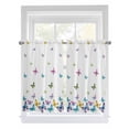 thumbnail image 1 of Vintage Colorful Butterfly 2 Panel Kitchen Curtains for Windows, Watercolor Butterflies Farmhouse Bathroom Privacy Curtain, Home Décor Window Treatment for Bedroom/Living Room 55"x45", 1 of 6
