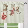 thumbnail image 1 of VOGOL Vintage Colorful Floral Valances, Light Filtering Embroidered Curtains for Bedroom, 18 inch Long, Rod Pocket, One Panel, 1 of 6