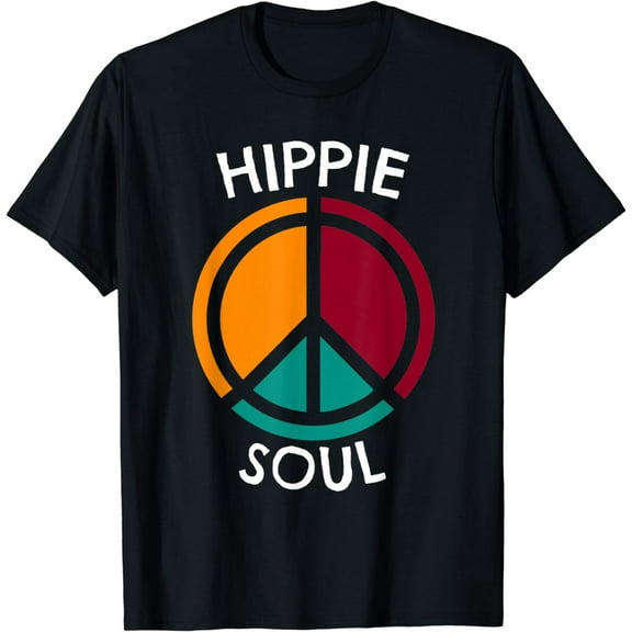 Vintage Colorful Hippie Soul Shirt Peace And Love Peace Sign T-Shirt