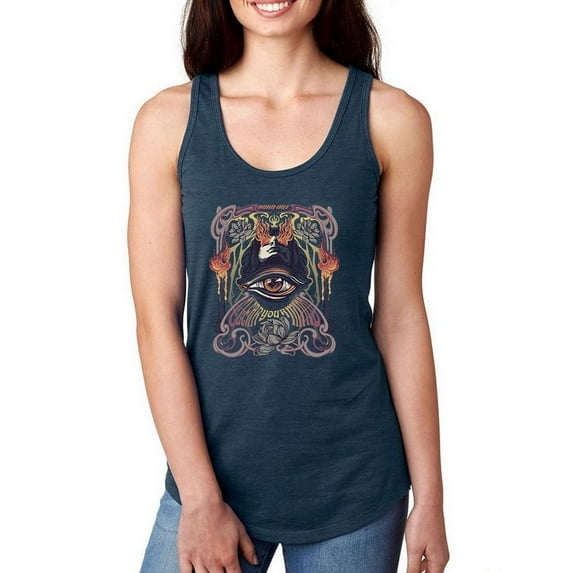 Vintage Colorful Rock Art Racerback Tank Women -Image by Shutterstock, Female Small