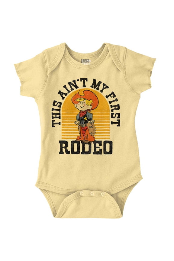 Vintage Comic Aint My First Rodeo Romper Boys or Girls Infant Baby Brisco Brands NB