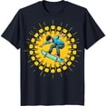 thumbnail image 1 of Vintage Comic Inspired Black T-Shirt with Colorful Skateboarder Graphic, 1 of 5