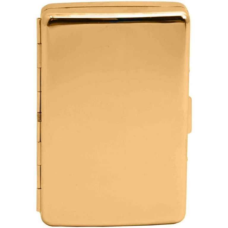 Vintage Gold Compact (16 100S) Metal-Plated Cigarette Case & Stash Box